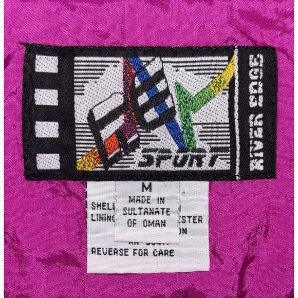 VTG River Edge Sport Women's Windbreaker Medium Multicolor Full Zip 80's 90's - Picture 13 of 13